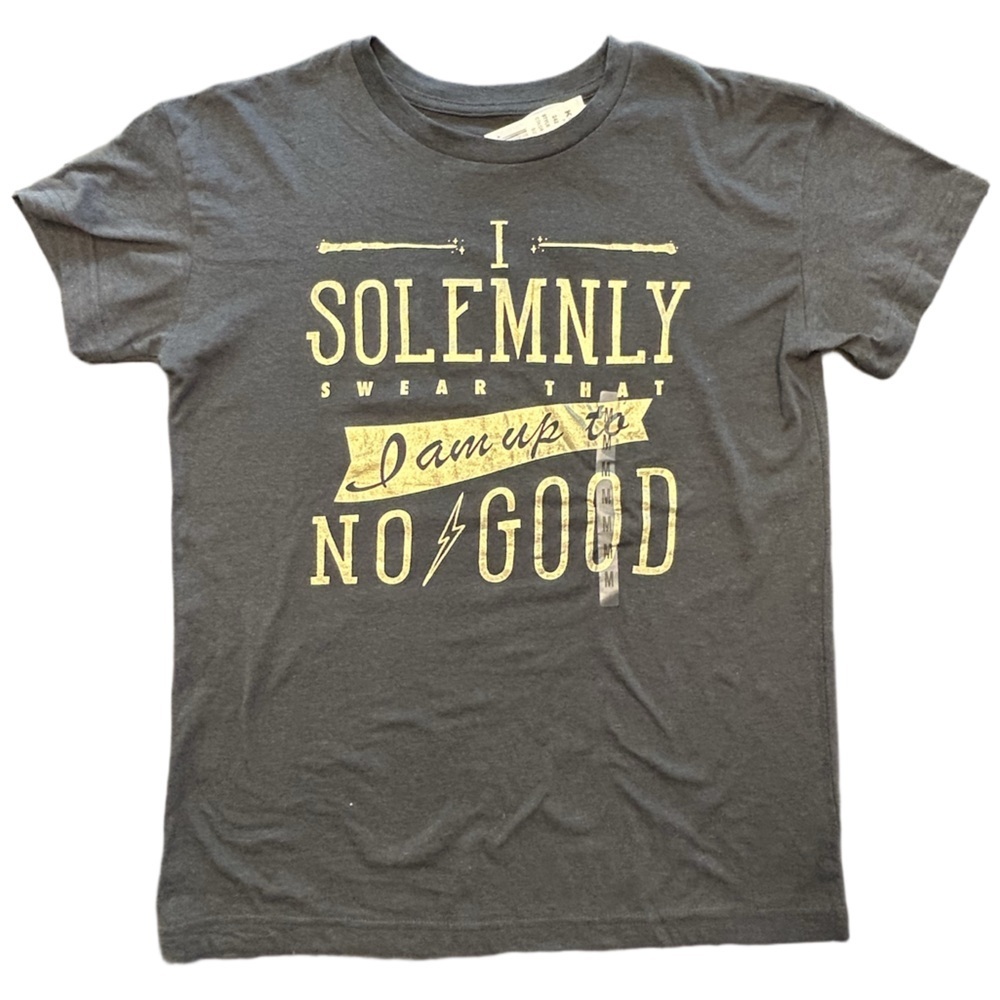 official Harry Potter "I Solemnly Swear That I Am Up To No Good" tee NWT M
